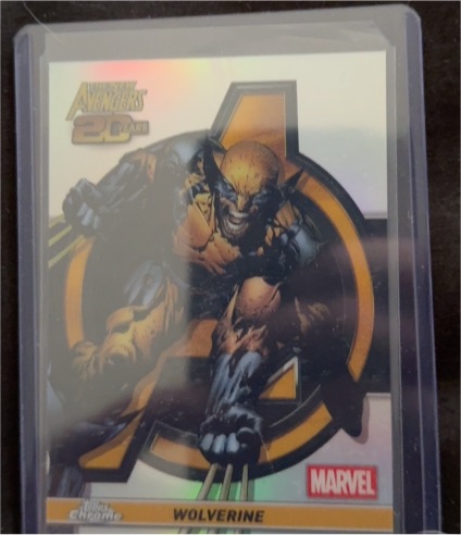 2025 Topps Chrome Marvel #AV-7 Wolverine The New Avengers 20th Anniversary — front