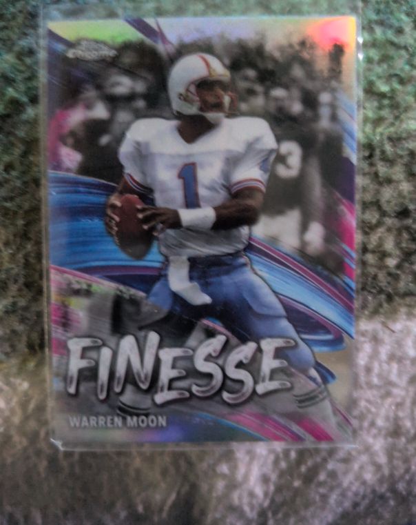 2024 Topps Chrome Football #F-23 Warren Moon Finesse — front
