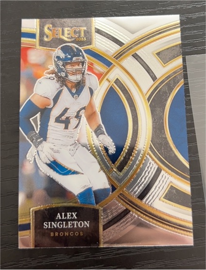 2023 Panini Select Football Alex Singleton #144 Premier Level Denver Broncos — front