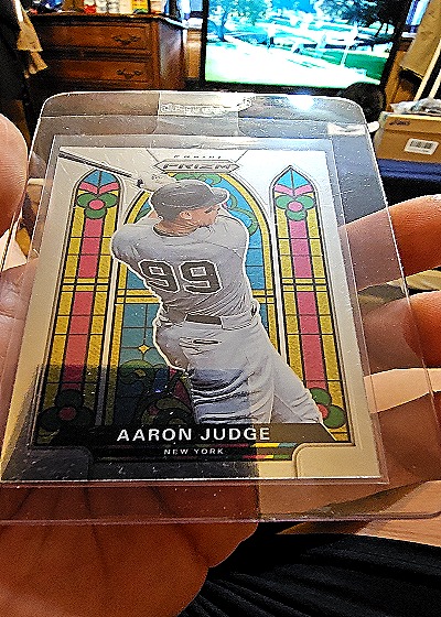 2021 Panini Prizm Stained Glass #SG-5 Aaron Judge — front