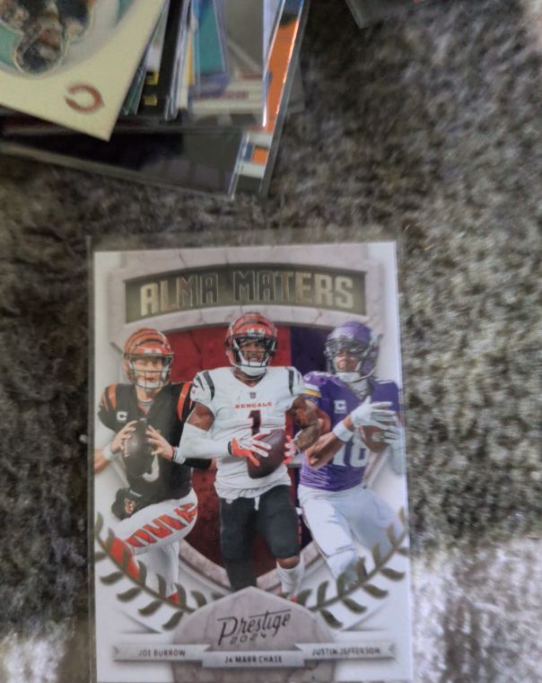 2024 Panini Prestige Alma Maters #23 Joe Burrow Justin Jefferson Ja'Marr Chase — front