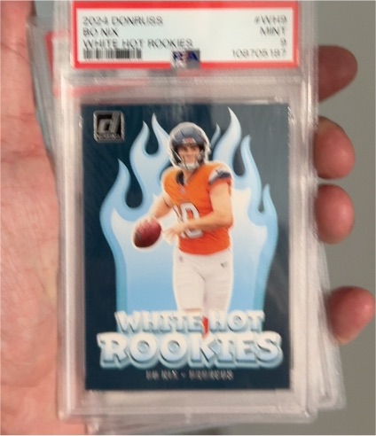 2024 Donruss #WH9 Bo Nix White Hot Rookies — front