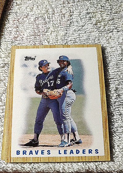 1987 Topps #31 Braves Leaders Glenn Hubbard/Rafael Ramirez — front