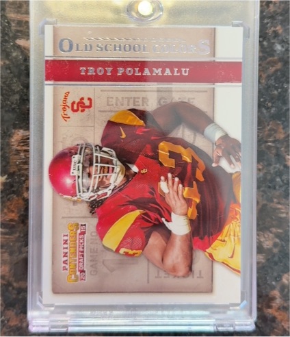 2015 Panini Contenders Draft Picks #49 Troy Polamalu Old School Colors — front
