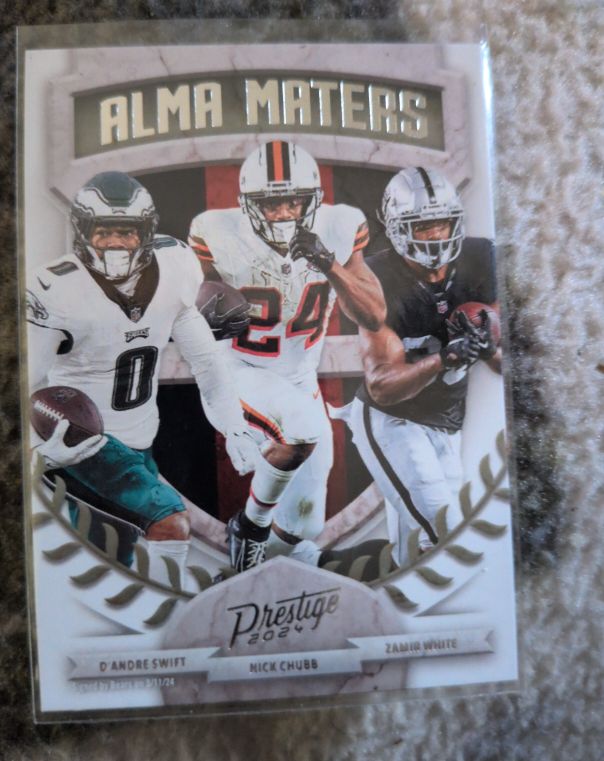 2024 Panini Prestige Alma Maters #20 D'Andre Swift, Nick Chubb, Zamir White — front