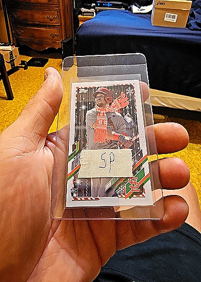 2023 Topps Holiday #H160 Nolan Gorman — front