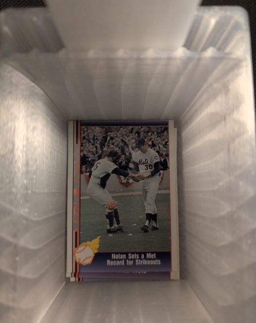 1991 Pacific Nolan Ryan New York Mets Nolan Sets a Met Record for Strikeouts — front