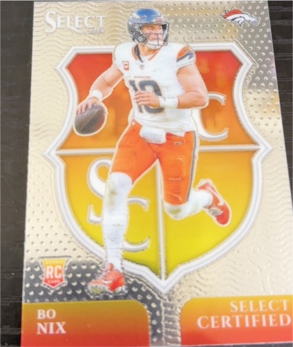 2024 Panini Select #4 Bo Nix Select Certified Rookies — front
