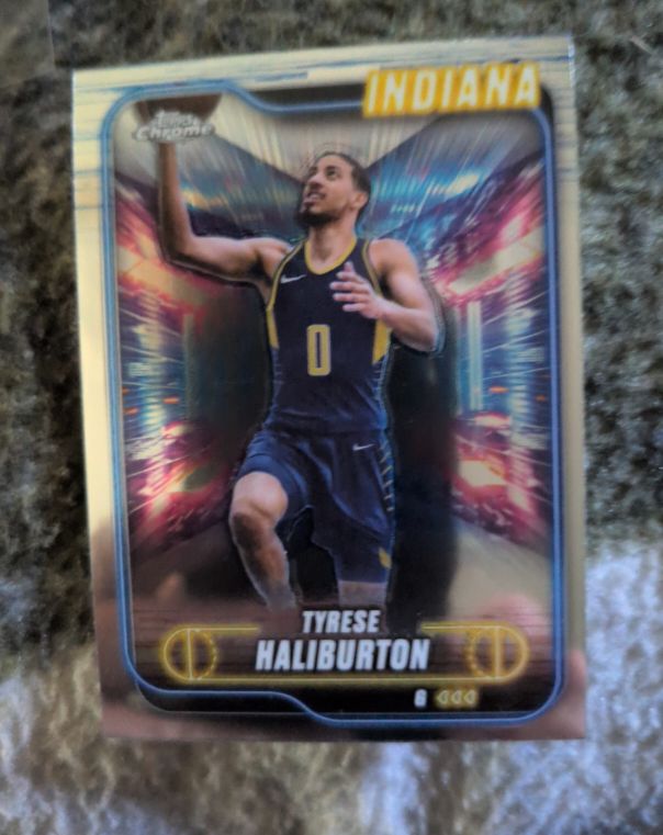2024-25 Topps Chrome #100 Tyrese Haliburton — front