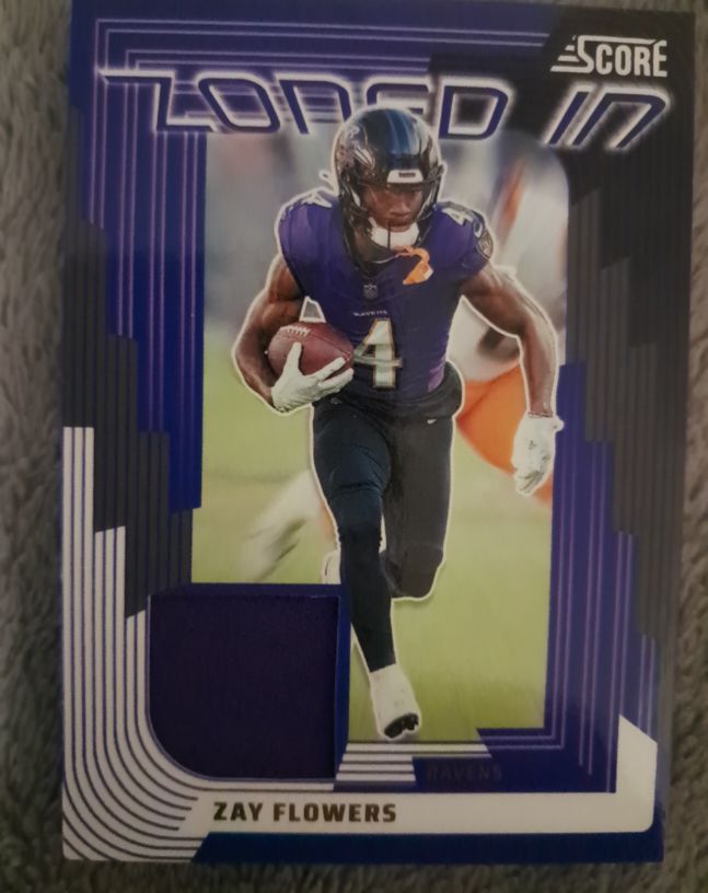 2025 Panini Score Zoned In #ZON-ZFL Zay Flowers — front