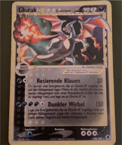 2007 Pokémon #100 Glurak Delta Species — front