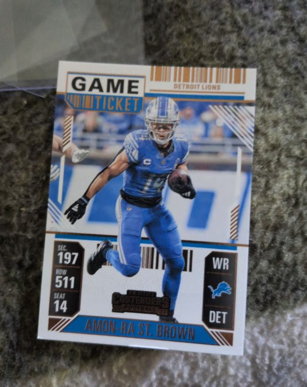 2024 Panini Contenders Game Ticket Amon-Ra St. Brown Detroit Lions — front
