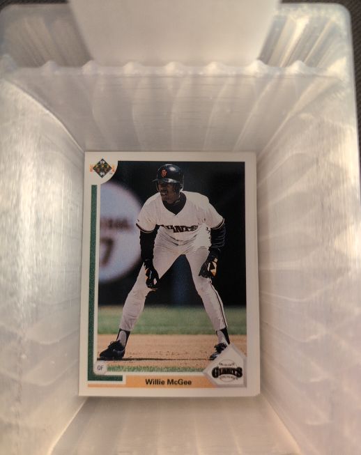1991 Upper Deck #721 Willie McGee — front