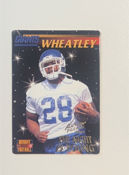 1995 Action Packed Monday Night Football #89 Tyrone Wheatley — front