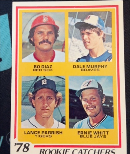 1978 Topps #708 Rookie Catchers Bo Diaz Dale Murphy Lance Parrish Ernie Whitt — front
