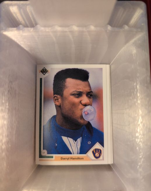 1991 Upper Deck #42 Darryl Hamilton Milwaukee Brewers — front