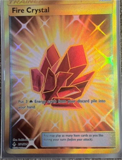 2019 Pokémon SM Unbroken Bonds #231 Fire Crystal — front
