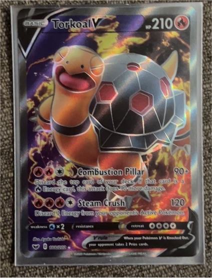 2020 Pokémon Sword & Shield #188 Torkoal V — front
