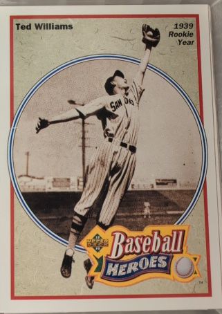 1992 Upper Deck Baseball Heroes #28 Ted Williams — front