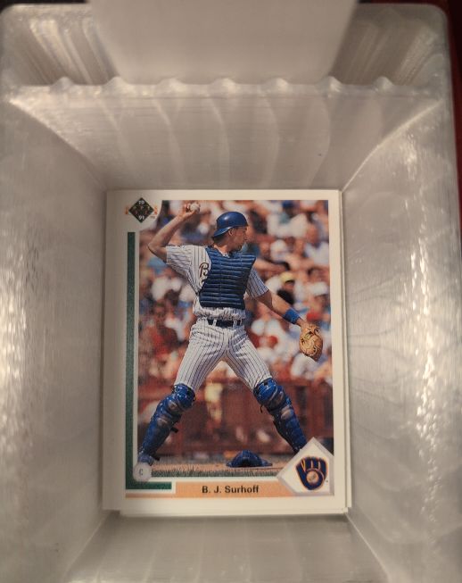 1991 Upper Deck #254 B.J. Surhoff Milwaukee Brewers — front