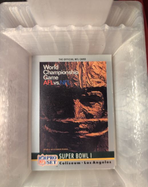 1990 Pro Set #1 Super Bowl I World Championship Game AFL vs NFL — front