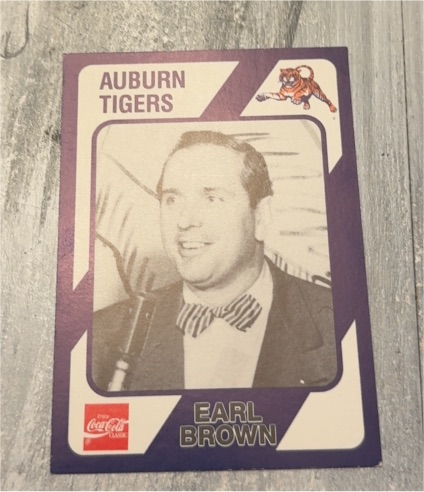 1989 Collegiate Collection Auburn Tigers # Earl Brown — front