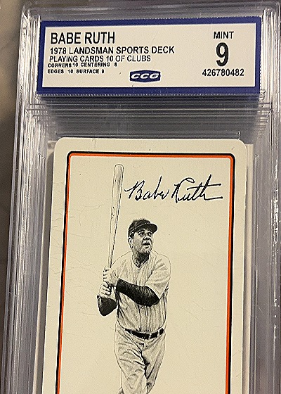 1978 Landsman Sports Deck #10 of Clubs Babe Ruth — front