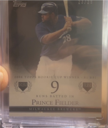2006 Topps Rookie Cup Winner #9 Prince Fielder — front