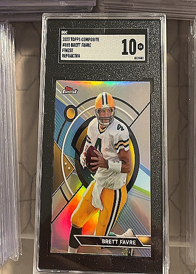 2023 Topps Composite #185 Brett Favre Finest Refractor — front