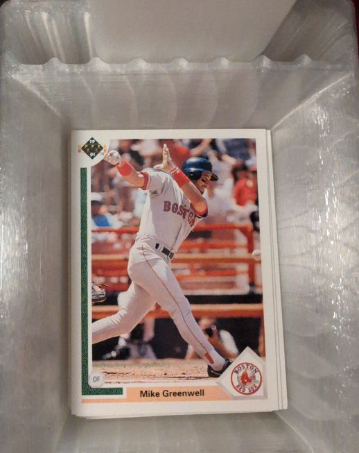 1991 Upper Deck #165 Mike Greenwell — front