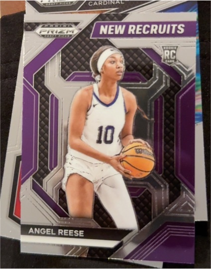 2024 Panini Prizm Draft Picks #24 Angel Reese New Recruits Silver Prizm Rookie Card — front