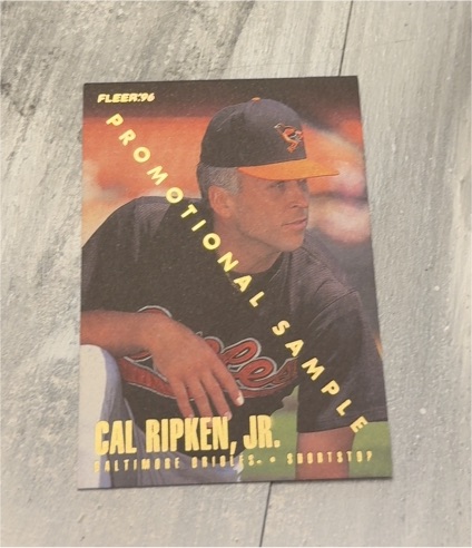 1996 Fleer #20 Cal Ripken Jr. Promotional Sample Baltimore Orioles — front