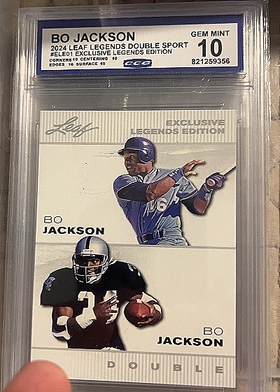 2024 Leaf Legends Double Sport #ELE01 Bo Jackson — front
