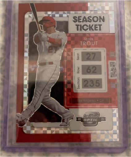 2022 Panini Chronicles Contenders Optic Season Ticket #5 Mike Trout — front