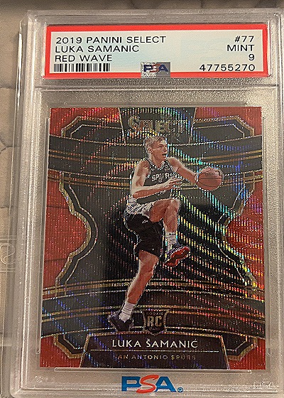 2019 Panini Select #77 Luka Samanic Red Wave — front