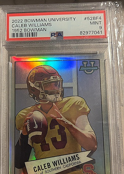 2022 Bowman University #52BF4 Caleb Williams 1952 Bowman — front