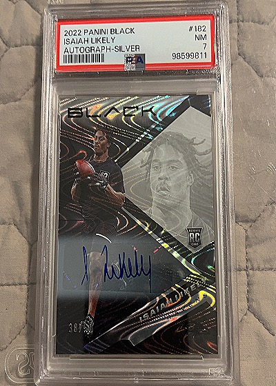 2022 Panini Black #182 Isaiah Likely Autograph Silver — front