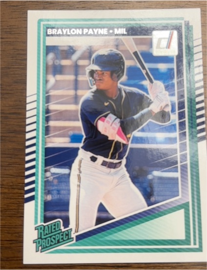 2025 Donruss Rated Prospect #117 Braylon Payne — front