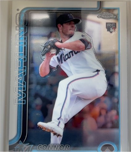 2025 Topps Chrome #26 Connor Miami Marlins — front