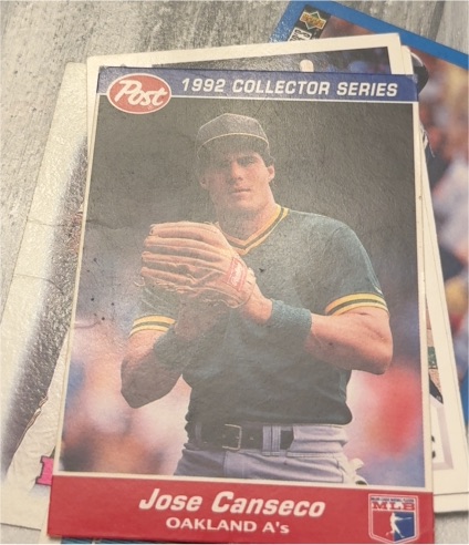 1992 Post Collector Series #25 Jose Canseco — front