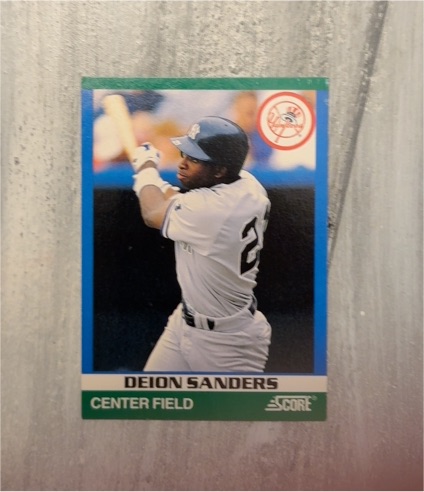 1991 Score Rising Star #6 Deion Sanders — front