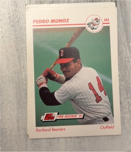 1991 Line Drive Pre-Rookie AAA #412 Pedro Munoz — front