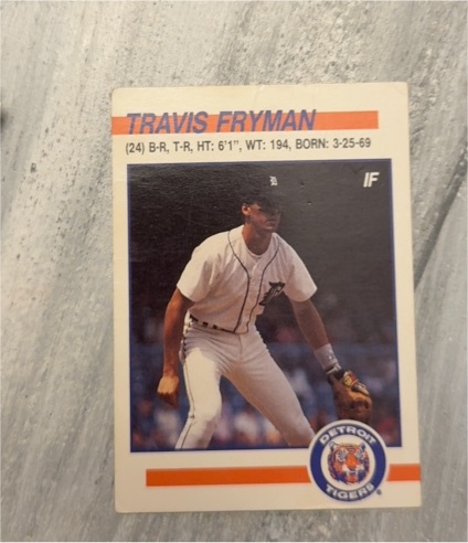 1991 Michigan State Police #24 Travis Fryman — front