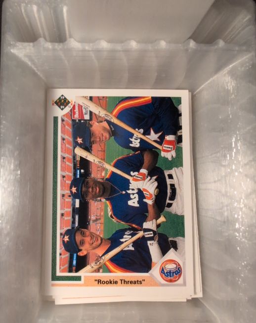 1991 Upper Deck #702 Rookie Threats Jeff Bagwell / Luis Gonzalez / Karl Rhodes — front