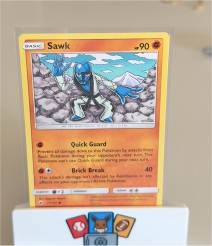 2017 Pokemon Sun & Moon Burning Shadows #72 Sawk — front