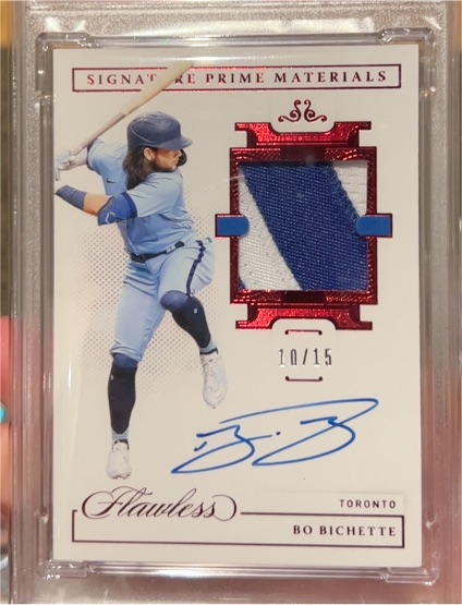 2021 Panini Flawless Signature Prime Materials #SPM-9 Bo Bichette — front