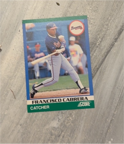 1991 Score #33 Francisco Cabrera — front