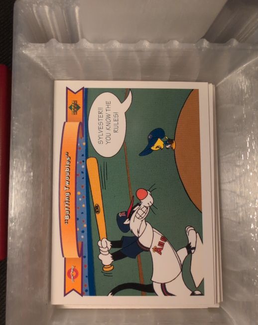 1991 Upper Deck Comic Ball 2 #77 Batting Twoubles Sylvester Tweety Bird — front