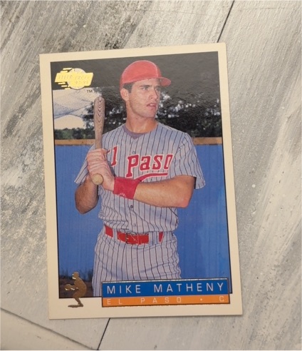 1993 Fleer Excel #1 Mike Matheny — front