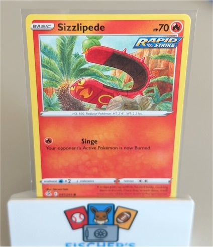2021 Pokémon TCG Fusion Strike #47 Sizzlipede — front